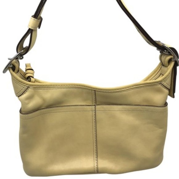 coach cream shoulder bag